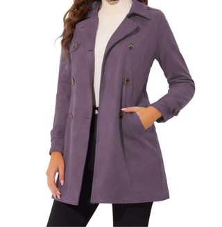 Trench lungo viola Allegra K