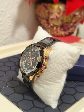 Reloj Hombre Negro-Dorado