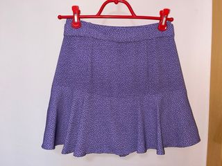 Falda mini morada topos