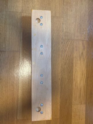 Perchero moderno madera oscura-metal