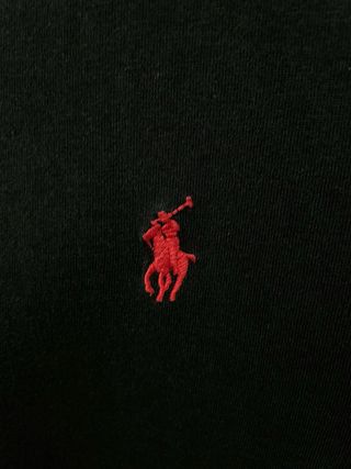 Camiseta Polo Ralph Lauren Algodon Negro Logo Rojo