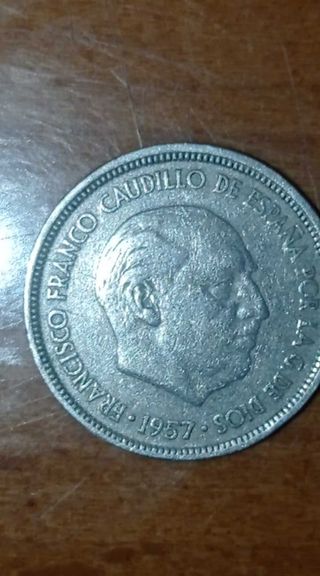 Moneda 5 Ptas España 1957