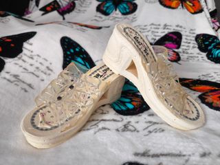 Sandalias cuña Gady Joe blanco roto