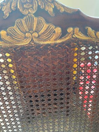 Silla antigua restaurada - madera de caoba