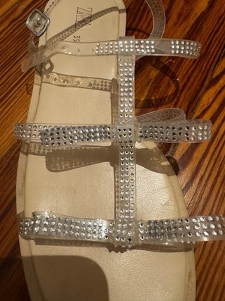 Sandalias Zara niña 35 - beige/plata