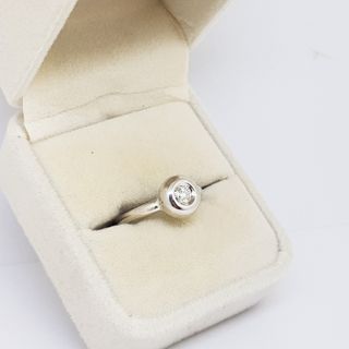 Anillo oro blanco 18k diamante 0.11ct