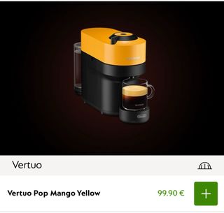 Cafetera Nespresso Vertuo Pop Amarilla