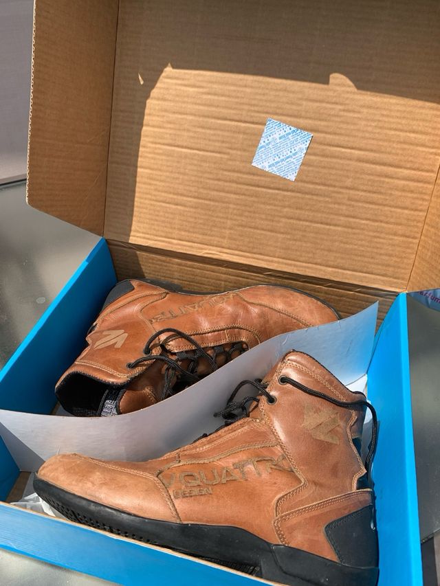 Quattro Daryl Botas de motocicleta Castanho