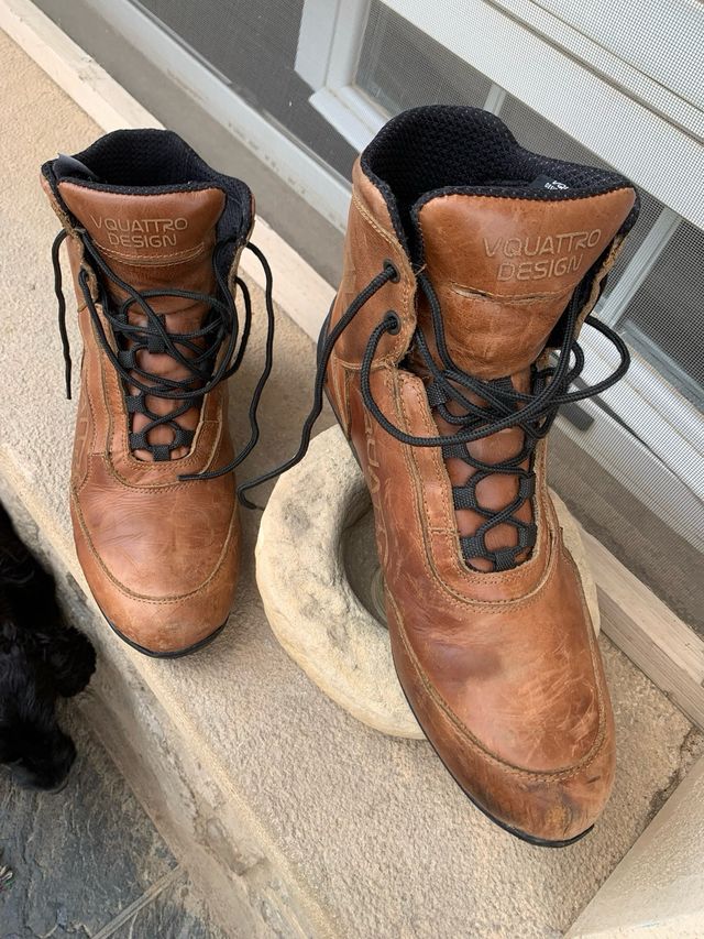 Quattro Daryl Botas de motocicleta Castanho