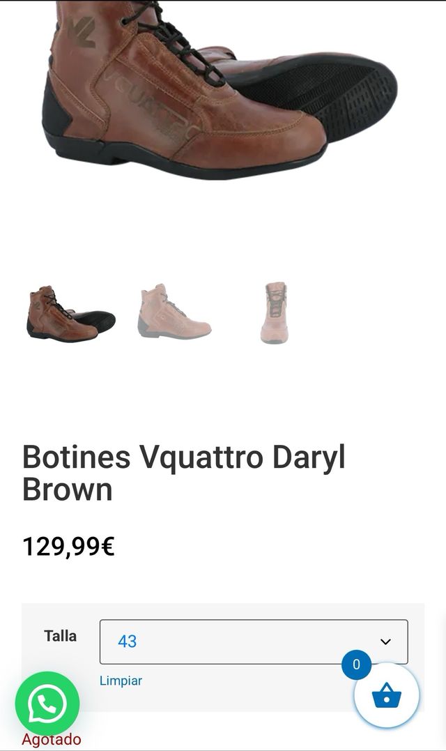 Quattro Daryl Botas de motocicleta Castanho