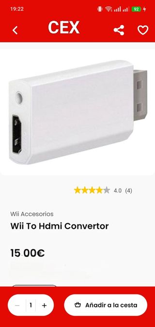 Wii 2HDMI (Wii): Convertidor