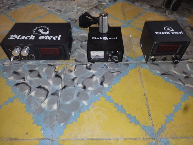 3 Balastros Máquina Tatuaje Black Steel