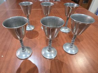 6 Copas metalicas antiguas
