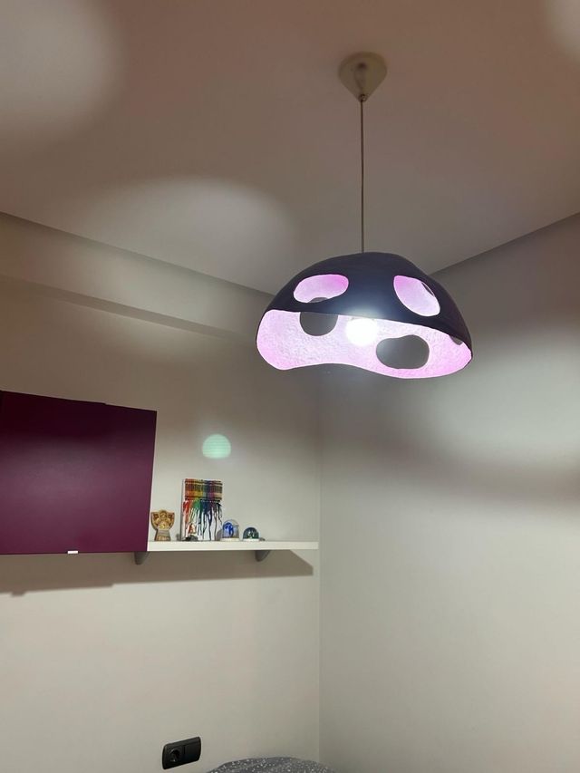 Habitacion juvenil, Lámpara infantil seta morada