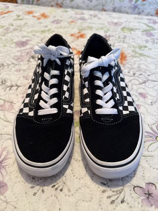 Vans Old Skool - cuadros blanco y negro