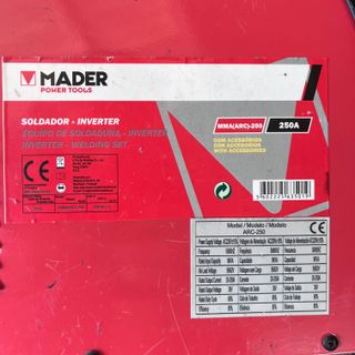 Soldador ARC-250 Inverter Mader