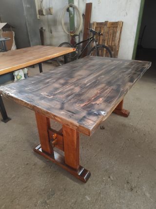 Mesa madera maciza rústica