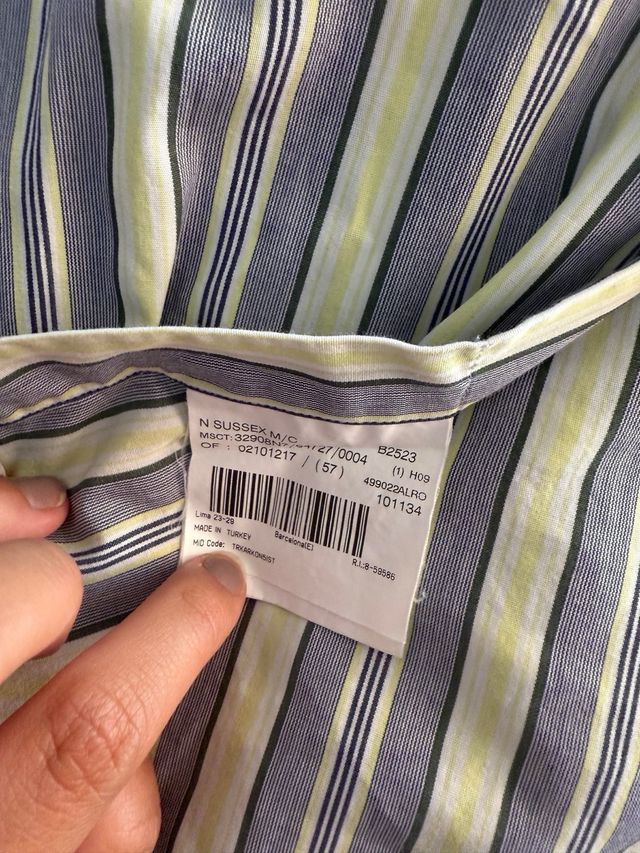 Camisa Burberry XL - Rayas multicolor
