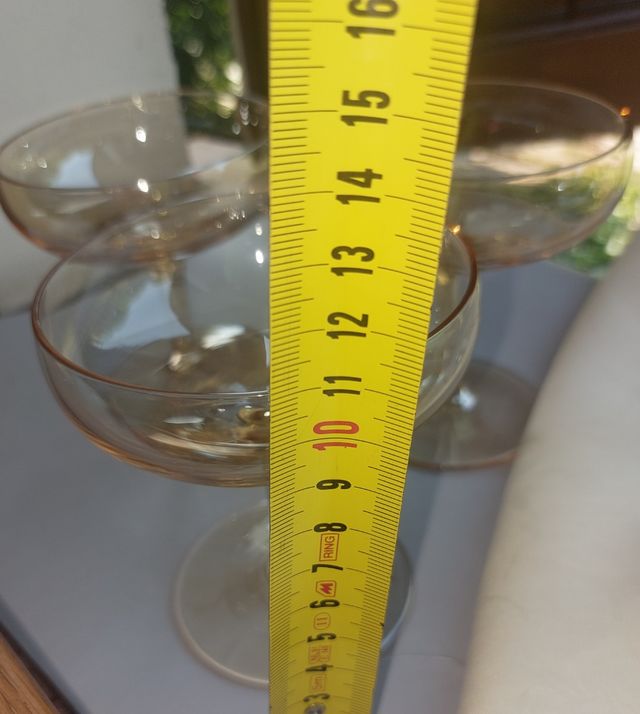 5 Coppe Champagne e 3 asciugamani fiandra di lino