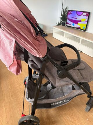 Cochecito bebé Asalvo rosa