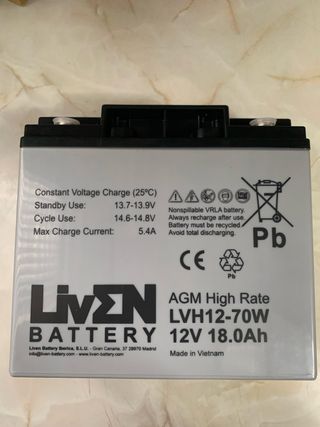 Batería AGM Liven LVM12-70W 12V