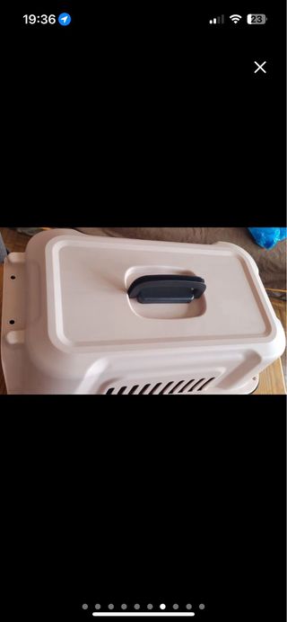 Transportín perro nuevo rosa palo y negro,