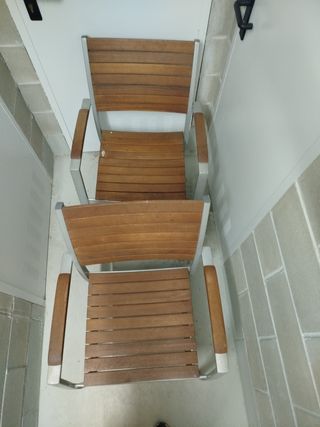 Mesas plegables aluminio - 2+4 sillas