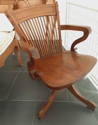Sillón escritorio antiguo de madera