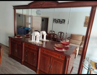 Buffet salón madera - espejo