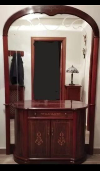 Mueble recibidor madera