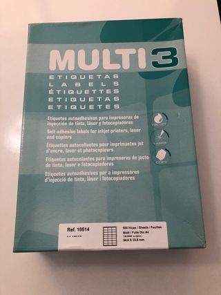 APLI MULTI3 Etiquetas - 480 hojas