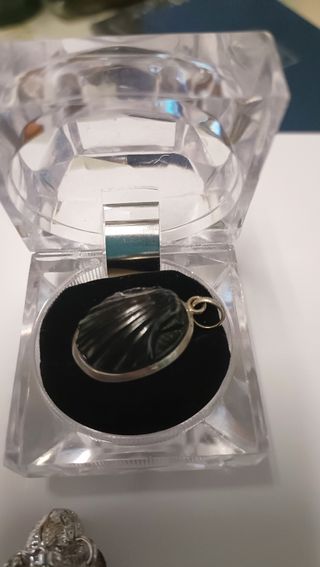 Colgante corazón plata 925, precio por las dos pie