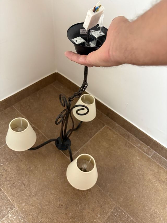 Lampara 3 luces vintage