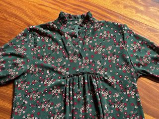 Vestido flores verde talla M
