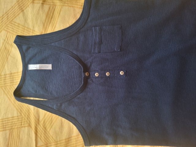 Vestido largo Zara azul marino