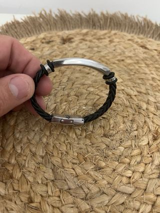 Pulsera negra acero inoxidable para niño 