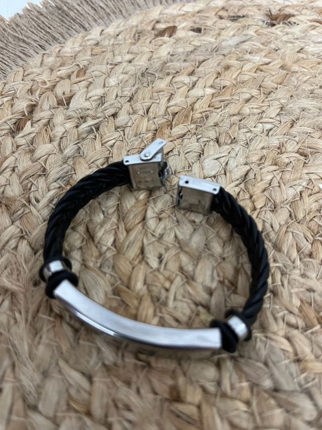 Pulsera negra acero inoxidable para niño