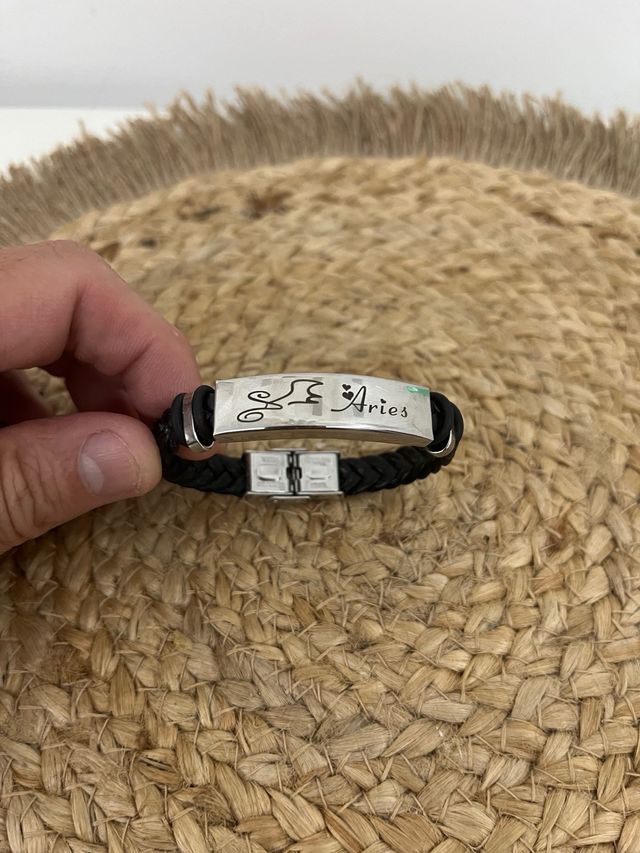 Pulsera negra acero inoxidable para niño