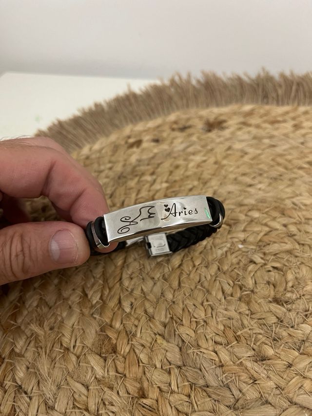 Pulsera negra acero inoxidable para niño