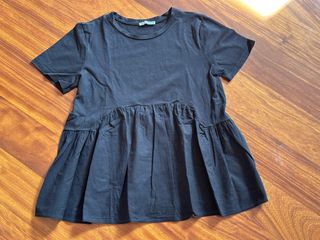 Camiseta negra Zara - Talla M