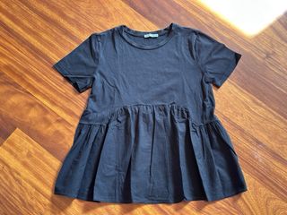 Camiseta negra Zara - Talla M