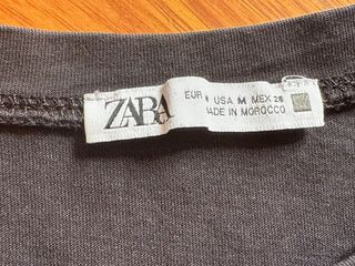 Camiseta negra Zara - Talla M