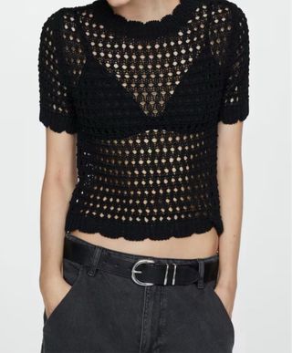 Top negro Mango - Talla S
crochet , 