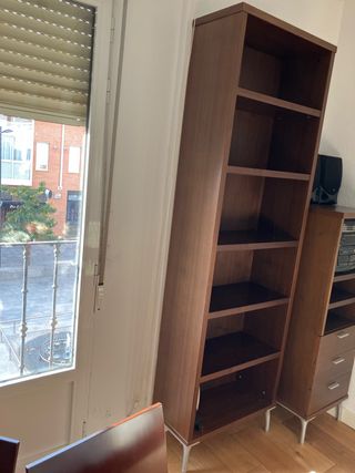 Estantería Librería madera maciza wengue Metálica