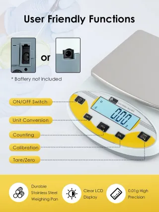 Bilancia elettronica di precisione 0.01g