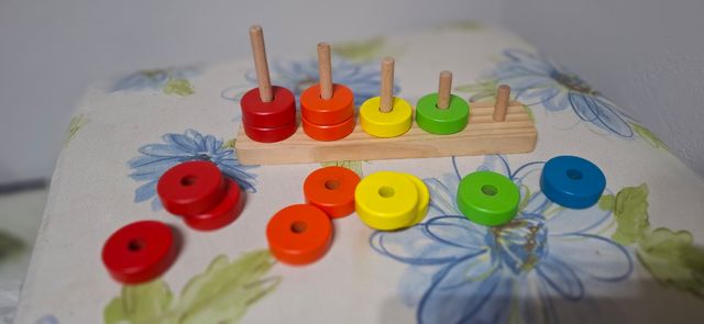 Juguete ábaco de madera