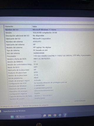 I7!!!! Portátil HP 14s-dq2010ns Plata