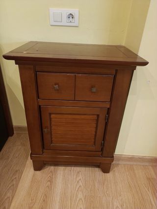 Cabecero cama + 2 mesitas noche madera