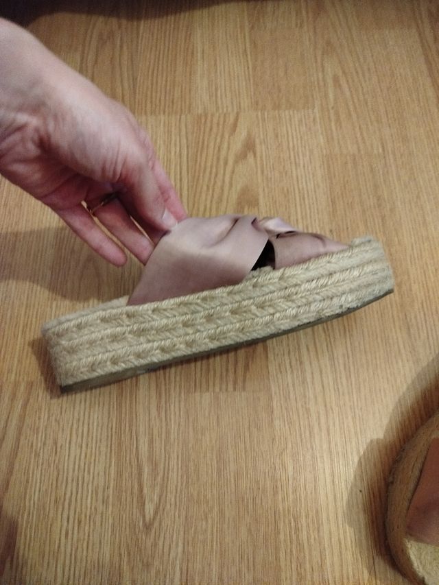 Sandalias plataforma rosa palo