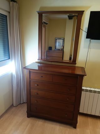 Cómoda con espejo - Madera marrón